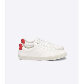 Men's Veja ESPLAR CHROMEFREE Sneakers White/Red | ZA 307KOR